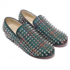 Mocasini Christian Louboutin Rollerboy Spikes verzi