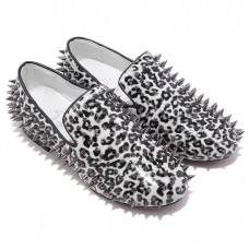Mocasini Christian Louboutin Rollerboy Spikes albi Mocasini Christian Louboutin Rollerboy Spikes albi