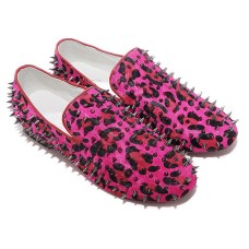 Mocasini Christian Louboutin Rollerboy Spikes Rose Matador