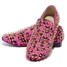 Mocasini Christian Louboutin Rollerboy Spikes Rose Matador