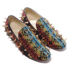 Mocasini Christian Louboutin Rollerboy Spikes multicolori