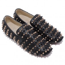 Mocasini Christian Louboutin Rollerboy Spikes negri