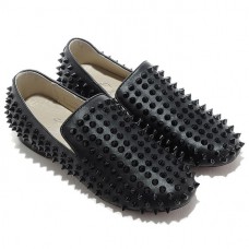 Mocasini Christian Louboutin Rollerboy Spikes negri