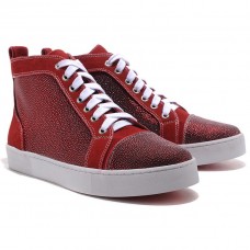Pantofi sport Christian Louboutin Louis Strass roșii Pantofi sport Christian Louboutin Louis Strass roșii