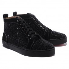 Pantofi sport Christian Louboutin Louis Strass negri Pantofi sport Christian Louboutin Louis Strass negri