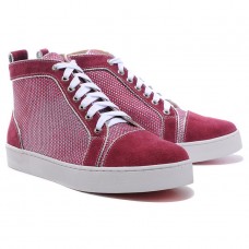 Pantofi sport Christian Louboutin Louis cu strasuri, roșii Pantofi sport Christian Louboutin Louis cu strasuri, roșii