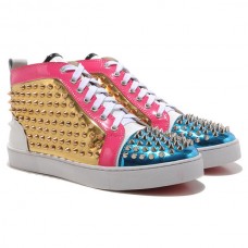 Pantofi sport Christian Louboutin Louis Spikes albaștri