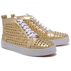 Pantofi sport Christian Louboutin Louis Gold Spikes, aurii