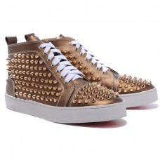 Pantofi sport Christian Louboutin Louis Gold Spikes din bronz Pantofi sport Christian Louboutin Louis Gold Spikes din bronz