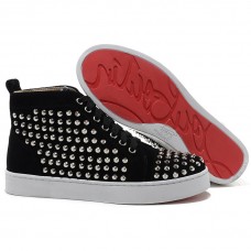 Pantofi sport Christian Louboutin Louis Silver Spikes negri