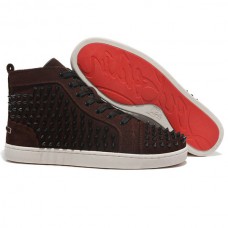 Pantofi sport Christian Louboutin Louis Spikes maro