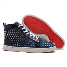 Pantofi sport Christian Louboutin Louis Spikes albaștri