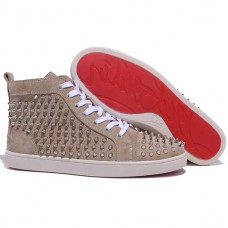 Pantofi sport Christian Louboutin Louis Spikes, talpă taupe Pantofi sport Christian Louboutin Louis Spikes, talpă taupe