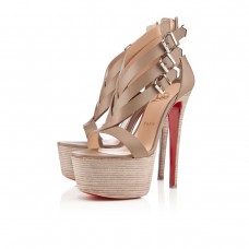 Sandale Christian Louboutin Charleze 160mm, culoare piatră