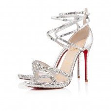 Sandale Christian Louboutin Monocronana 120mm argintii Sandale Christian Louboutin Monocronana 120mm argintii