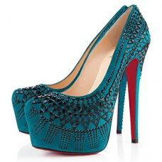 Pantofi Christian Louboutin Decorapump 160mm, culoarea păun Pantofi Christian Louboutin Decorapump 160mm, culoarea păun