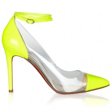 Pantofi Christian Louboutin Bis Un Bout 100mm galbeni