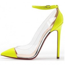 Pantofi Christian Louboutin Bis Un Bout 120mm galbeni