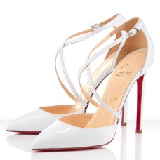Pantofi Christian Louboutin Crosspiga 120mm, culoare alb