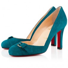 Pantofi Christian Louboutin Lilibelt 100mm, culoarea păun Pantofi Christian Louboutin Lilibelt 100mm, culoarea păun