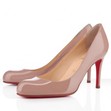 Pantofi Christian Louboutin Simple 100mm, culoare nud