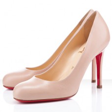 Pantofi Christian Louboutin Simple 100mm, culoare nud