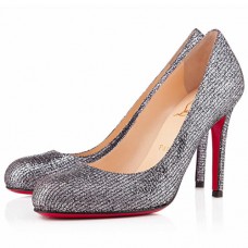 Pantofi Christian Louboutin Simple 100mm argintii Pantofi Christian Louboutin Simple 100mm argintii