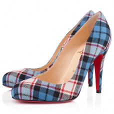 Pantofi Christian Louboutin Ron Ron 100mm, albaștri