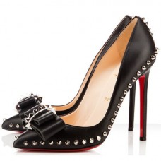 Pantofi Christian Louboutin Lucifer Bow 120mm Negri Pantofi Christian Louboutin Lucifer Bow 120mm Negri