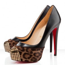 Pantofi Christian Louboutin Maggie 140mm cu imprimeu leopard Pantofi Christian Louboutin Maggie 140mm cu imprimeu leopard