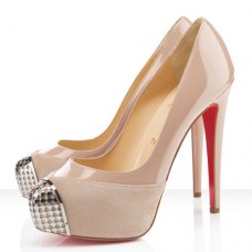 Pantofi Christian Louboutin Maggie 140mm, culoare nud