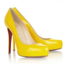 Pantofi Christian Louboutin Rolando 120mm galbeni