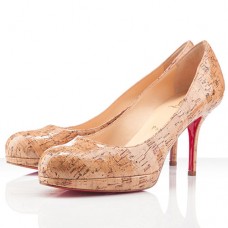 Pantofi cu toc Christian Louboutin Prorata 80mm, culoare naturală
