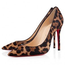 Pantofi Christian Louboutin Decollete 554 100mm cu imprimeu leopard