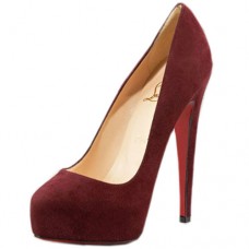 Pantofi Christian Louboutin Miss Clichy 140mm, culoare vin