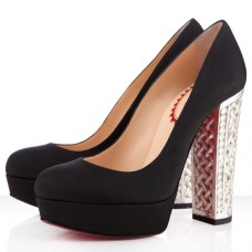 Pantofi Christian Louboutin Bois Dore 140mm Negri/Argintii