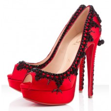 Pantofi Christian Louboutin Torero 140mm cu vârf deschis, roșii Pantofi Christian Louboutin Torero 140mm cu vârf deschis, roșii