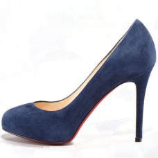 Pantofi Christian Louboutin New Declic 120mm bleumarin