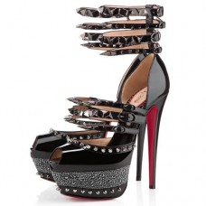 Pantofi Christian Louboutin Isolde 160mm cu vârful deschis, negri