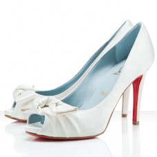 Pantofi Christian Louboutin Madame Butterfly 100mm pentru ocazii speciale, alb-negru