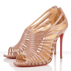 Pantofi Christian Louboutin Multibrida 100mm cu vârf deschis, culoare nud Pantofi Christian Louboutin Multibrida 100mm cu vârf deschis, culoare nud