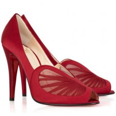Pantofi Christian Louboutin Papilipi 100mm cu vârf deschis, roșii Pantofi Christian Louboutin Papilipi 100mm cu vârf deschis, roșii