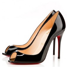 Pantofi Christian Louboutin Sexy 100mm cu vârful deschis, negri