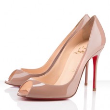 Pantofi Christian Louboutin Sexy 100mm Peep Toe, culoare Nude Pantofi Christian Louboutin Sexy 100mm Peep Toe, culoare Nude