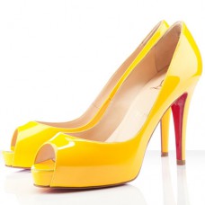 Pantofi cu toc înalt Christian Louboutin Very Prive 100mm, galbeni Pantofi cu toc înalt Christian Louboutin Very Prive 100mm, galbeni