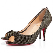 Pantofi Christian Louboutin Yo-Yo 80mm cu vârful deschis, negri