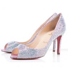 Pantofi cu toc înalt Christian Louboutin You You 80mm Aurora Boreale