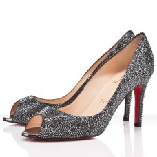 Pantofi cu vârful deschis Christian Louboutin You You 80mm, cu vârful deschis, hematit Pantofi cu vârful deschis Christian Louboutin You You 80mm, cu vârful deschis, hematit