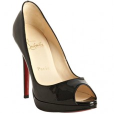 Pantofi Christian Louboutin Yolanda 120mm cu vârf deschis, negri Pantofi Christian Louboutin Yolanda 120mm cu vârf deschis, negri