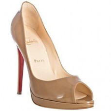 Pantofi Christian Louboutin Yolanda 120mm cu vârf deschis, culoare camel Pantofi Christian Louboutin Yolanda 120mm cu vârf deschis, culoare camel